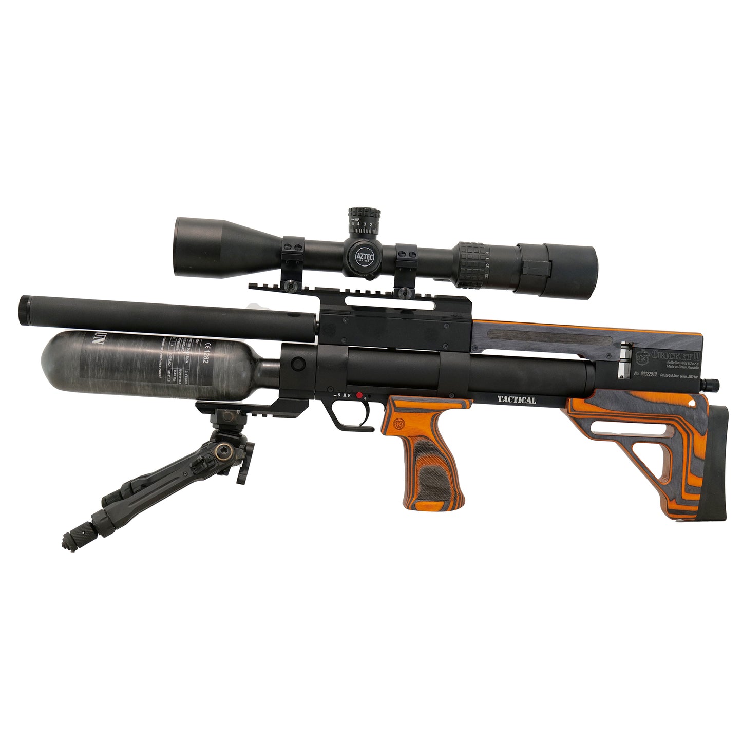 KalibrGun Cricket 2 Tactical 45 Orange Laminate .22