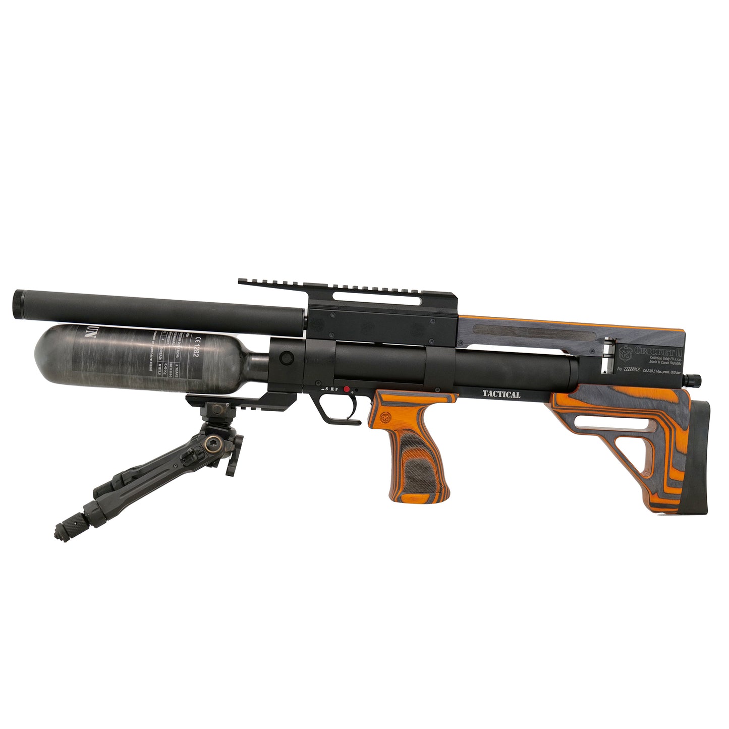 KalibrGun Cricket 2 Tactical 45 Orange Laminate .22