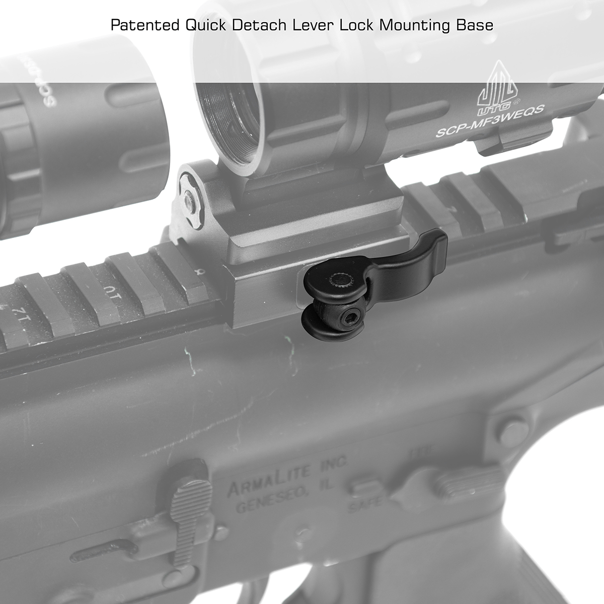 UTG® 3X Magnifier with Flip-to-side QD Mount, W/E Adjustable